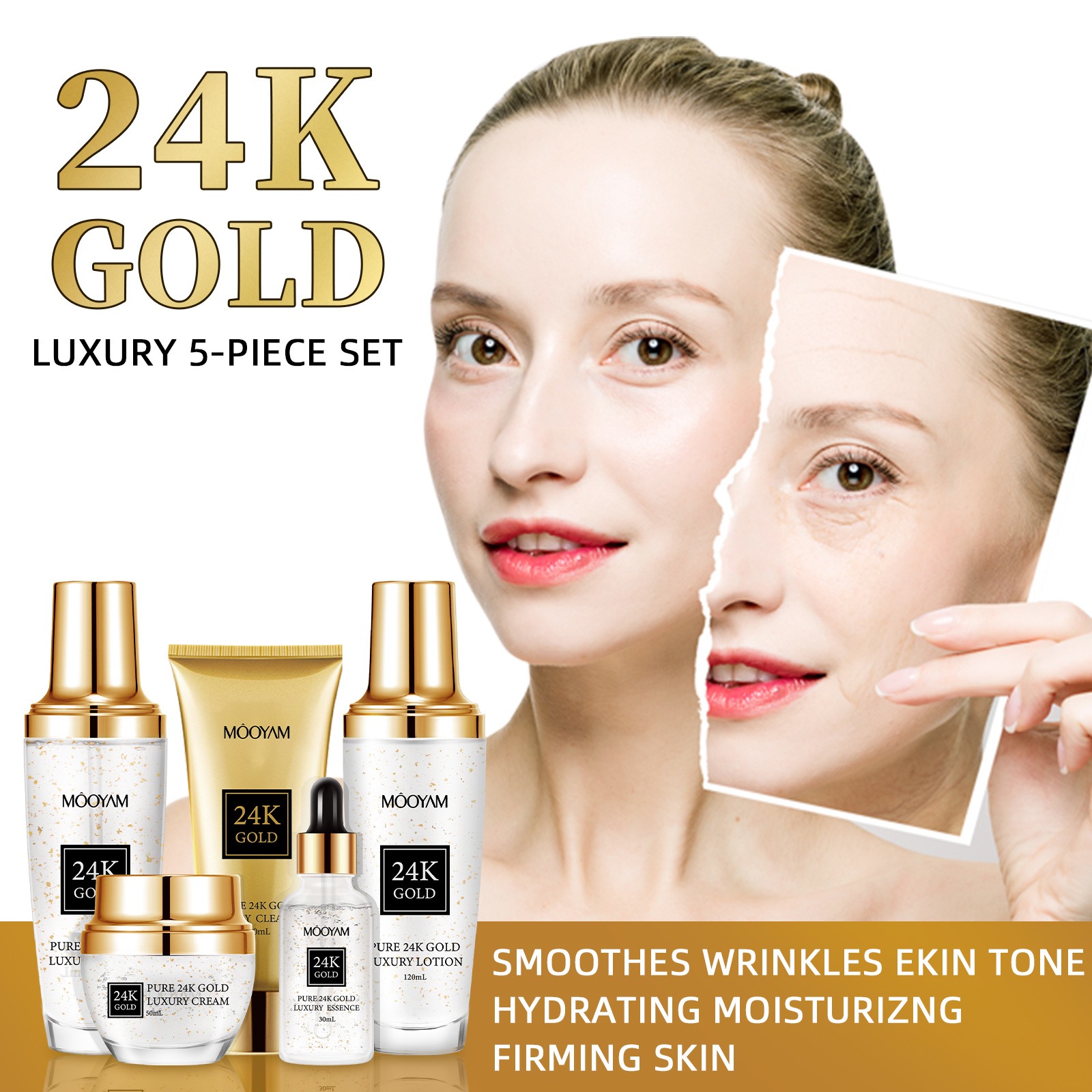 24k ouro luxo hidratante anti- - Luxury Skincare Moisturizer avaliação e preço