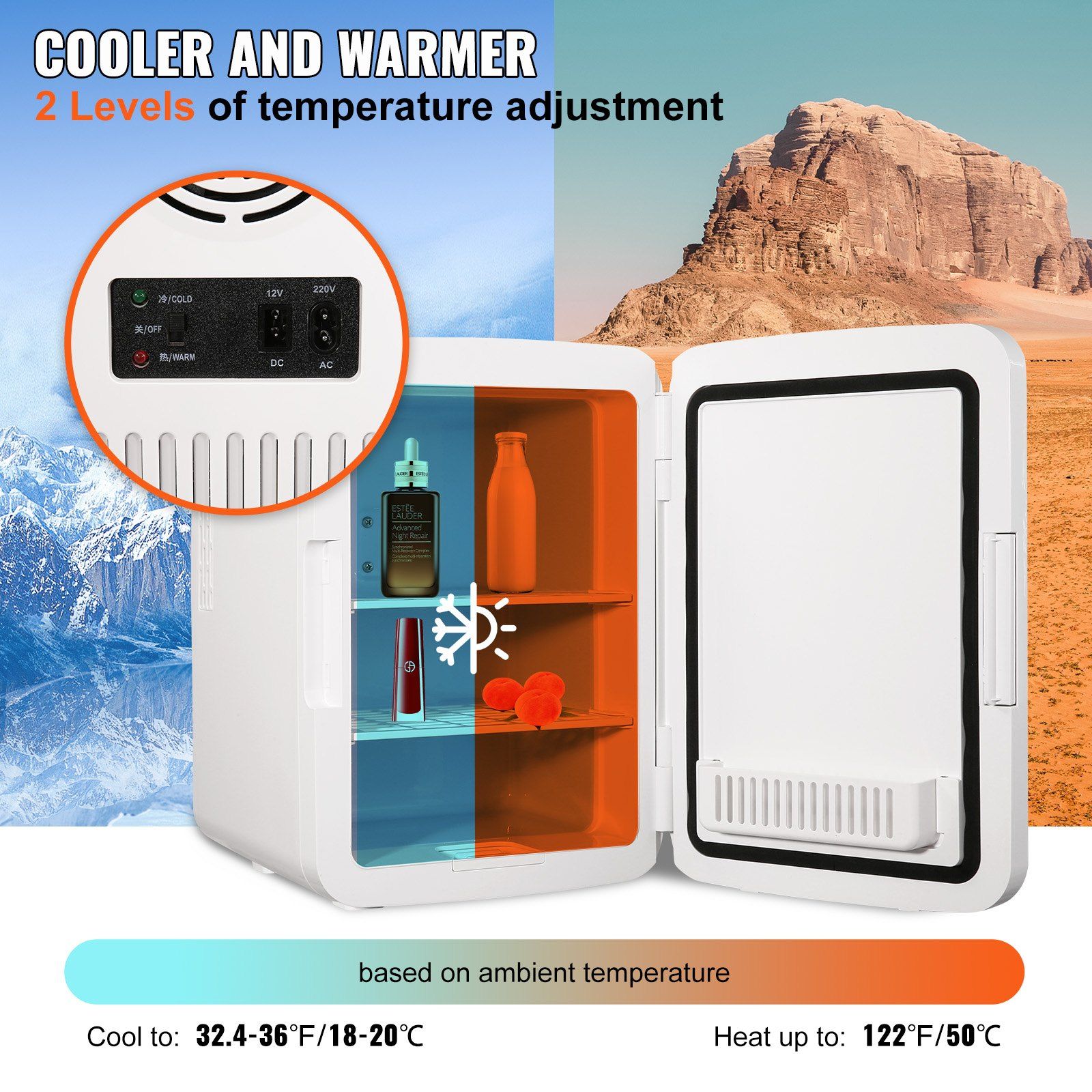 Mini refrigerador portátil de  - Luxury Skincare Minis avaliação e preço