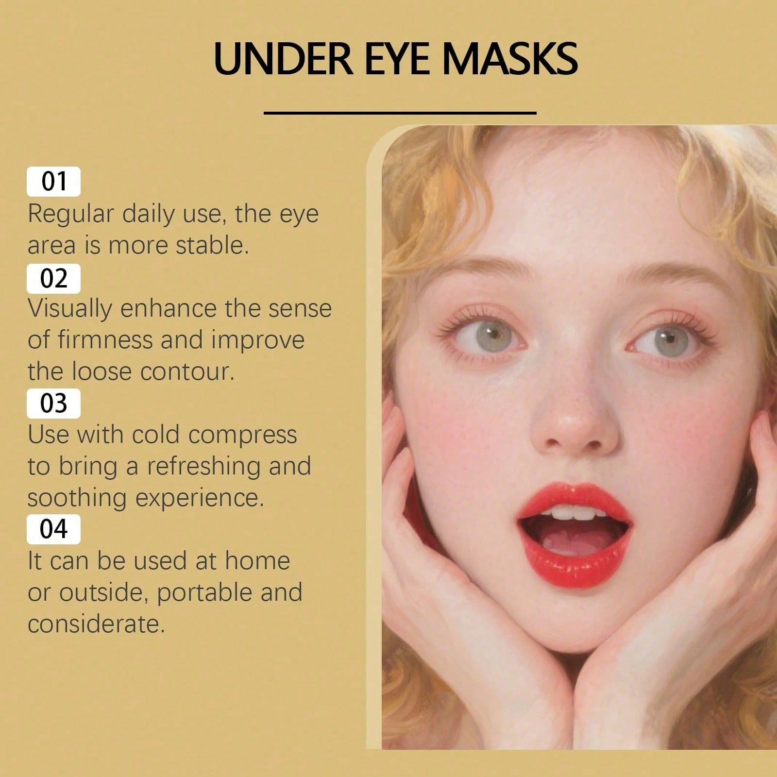 Máscara para Olhos em Ouro 24K - Luxury Skincare Moisturizer avaliação e preço